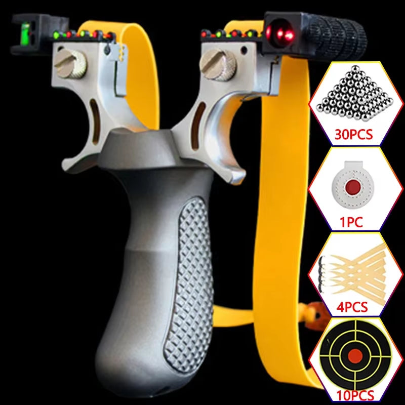 UltraShot X1 Laser Slingshot – High-Precision Hunting Catapult with Quick-Change Bands & Ergonomic Grip