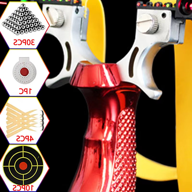 UltraShot X1 Laser Slingshot – High-Precision Hunting Catapult with Quick-Change Bands & Ergonomic Grip
