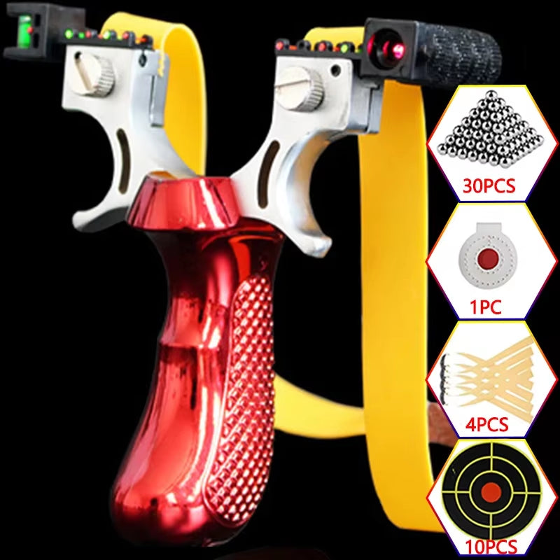UltraShot X1 Laser Slingshot – High-Precision Hunting Catapult with Quick-Change Bands & Ergonomic Grip