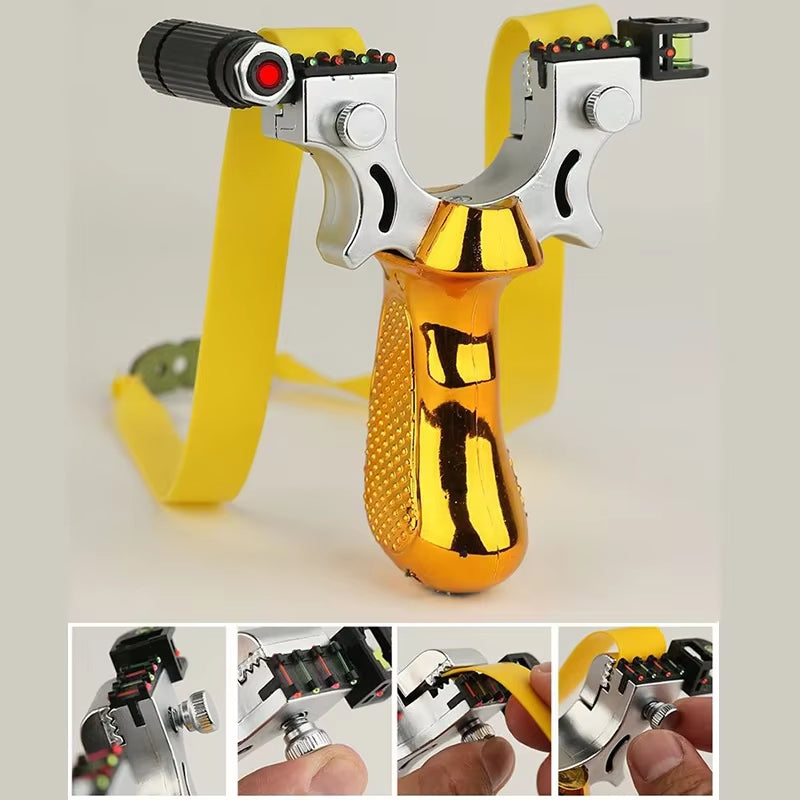 UltraShot X1 Laser Slingshot – High-Precision Hunting Catapult with Quick-Change Bands & Ergonomic Grip