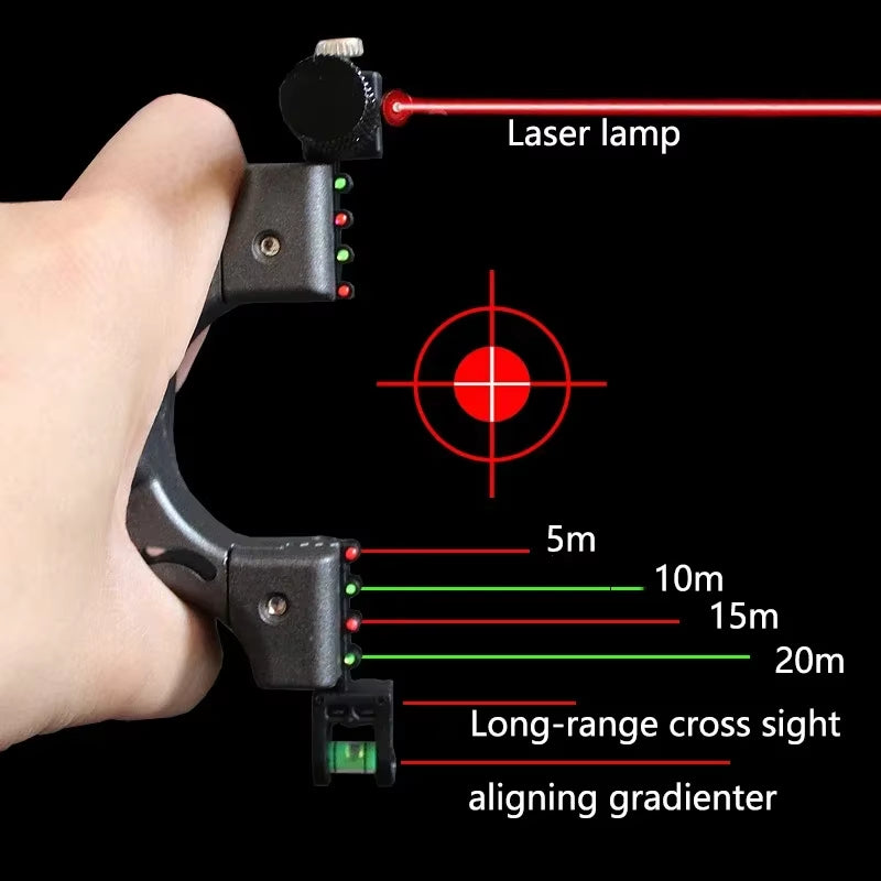 UltraShot X1 Laser Slingshot – High-Precision Hunting Catapult with Quick-Change Bands & Ergonomic Grip